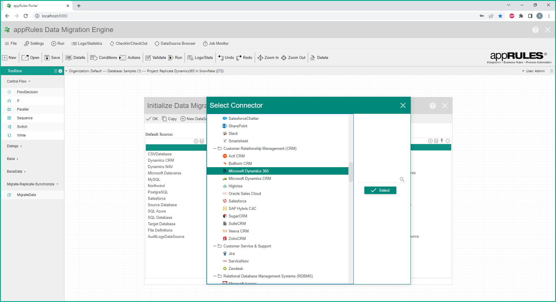 Migrate Data activity settings
