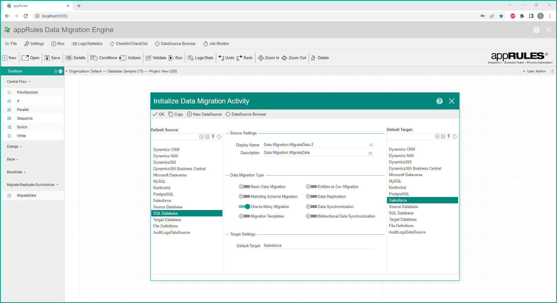 Migrate Data activity